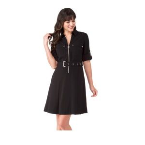 Michael Kors Zip Front Shirt Dress